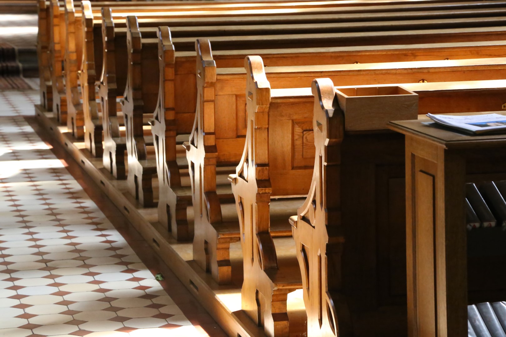 church pews clean from furniture refinishing