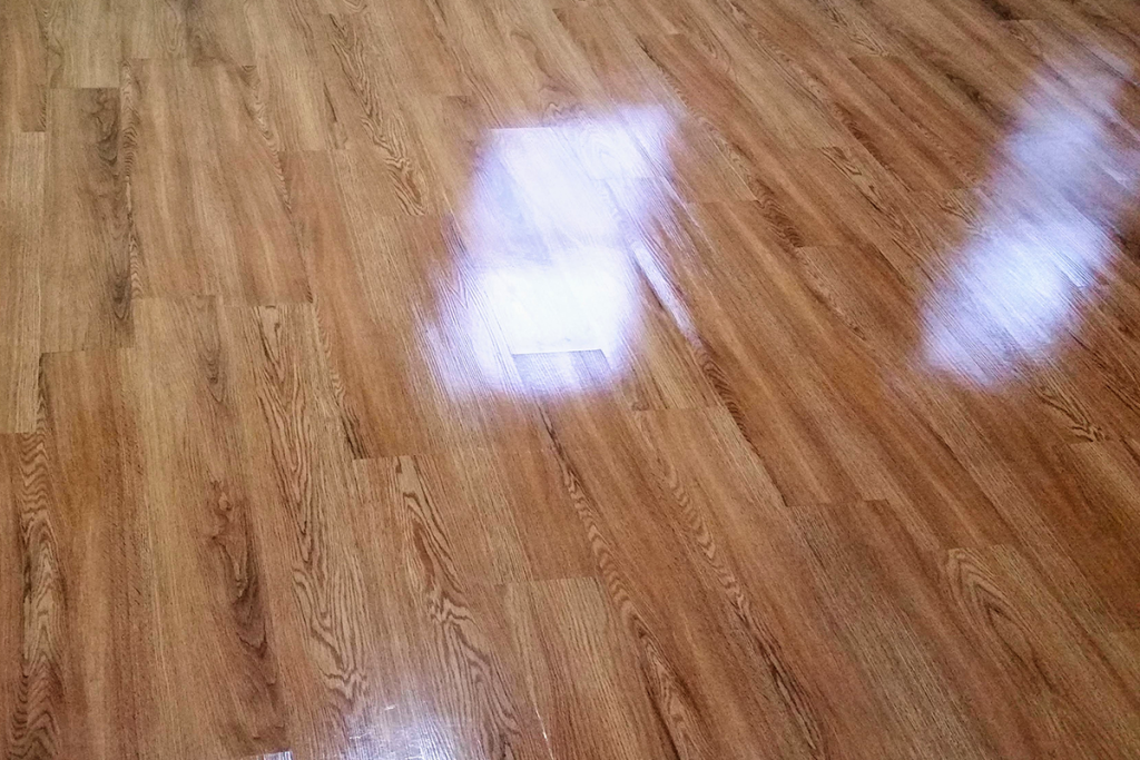 refinished wood floor